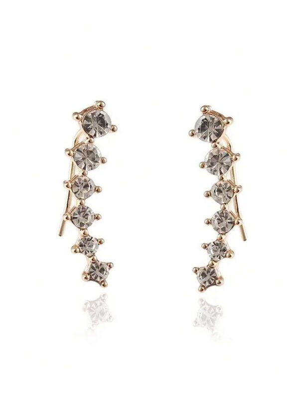 Ensemble paire de boucles d'oreilles à la mode serties de diamants pour femmes – Image 10