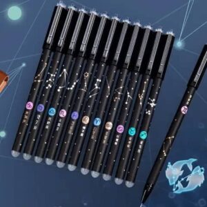 BRAWL ATHLETIX 12 pièces stylos à gel effaçables Constellation 0.5mm stylo à encre noire