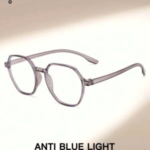 Lunettes polygonales anti-lumière bleue, style rétro minimaliste, pour femme, 1 pièce