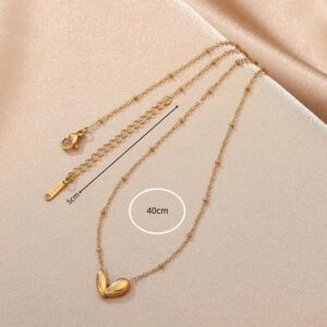 1pc Collier pendentif en acier inoxydable à la mode en acier inoxydable pour femmes