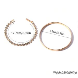 2 bracelets superposés minimalistes et délicats pour femme