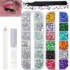 SHEIN x Candylover89 Ensemble d’autocollants brillants avec des strass et des pierres colorées – Image 2