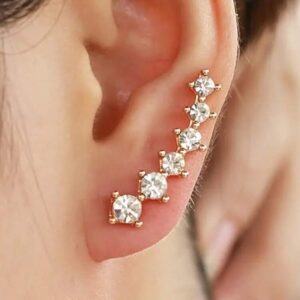 Ensemble paire de boucles d'oreilles à la mode serties de diamants pour femmes