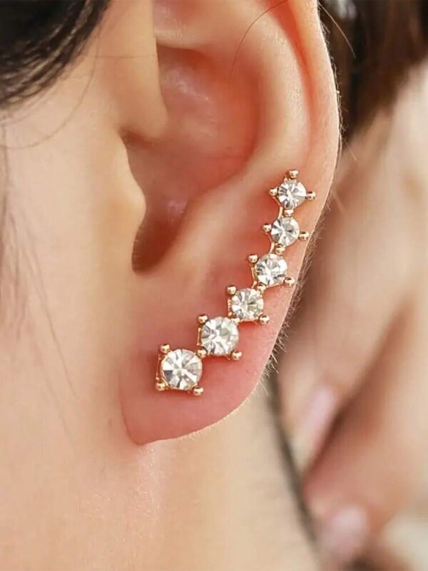 Ensemble paire de boucles d'oreilles à la mode serties de diamants pour femmes – Image 9