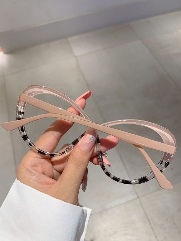 Lunettes décoratives sans ordonnance, à la mode, avec nouvelles lentilles plates multicolores, 1 pièce – Image 2