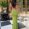 Robe d'été sexy, élégante et élégante pour une soirée, des vacances ou une sortie, avec une fente, dos nu et coupe moulante pour femme – Image 9