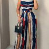 SHEIN Slayr Combinaison moulante femme à taille élastique imprimée asymétrique, printemps et été
