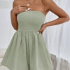 SHEIN Essnce Combinaison courte bustier de couleur unie avec poches, été – Image 15