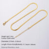 1 pièce Collier de bijoux en acier inoxydable à chaîne simple et à la mode en or avec une personnalité unique – Image 4