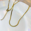 1 pièce Collier de bijoux en acier inoxydable à chaîne simple et à la mode en or avec une personnalité unique – Image 6