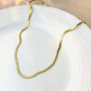 1 pièce Collier de bijoux en acier inoxydable à chaîne simple et à la mode en or avec une personnalité unique – Image 8