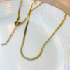 1 pièce Collier de bijoux en acier inoxydable à chaîne simple et à la mode en or avec une personnalité unique – Image 12