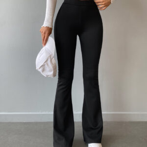 Pantalon Évasé Taille Haute