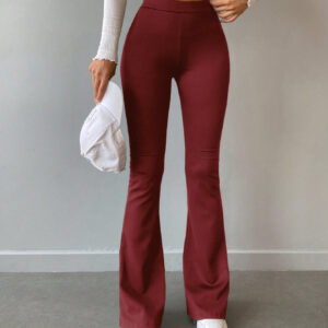 Pantalon Évasé Taille Haute