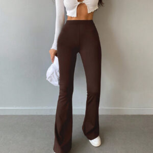 Pantalon Évasé Taille Haute