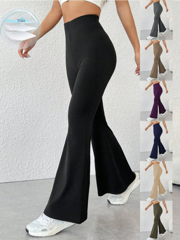 SHEIN PETITE Ce Sont Des Pantalons Évasés Taille Haute Slim Fit – Image 2