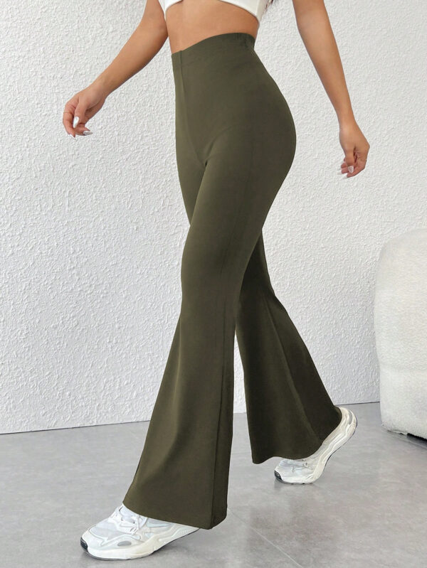 SHEIN PETITE Ce Sont Des Pantalons Évasés Taille Haute Slim Fit – Image 6