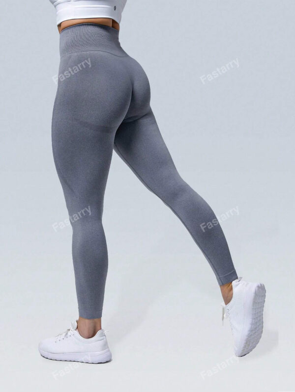 Legging sans couture taille haute sculptant et soulevant les fesses avec effet push-up et sourire – Image 2