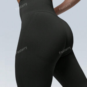 Legging sans couture taille haute sculptant et soulevant les fesses avec effet push-up et sourire