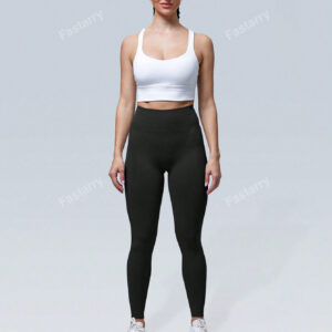 Legging sans couture taille haute sculptant et soulevant les fesses avec effet push-up et sourire