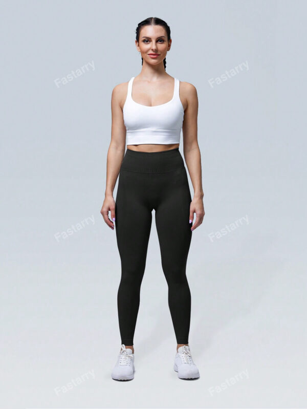 Legging sans couture taille haute sculptant et soulevant les fesses avec effet push-up et sourire – Image 14