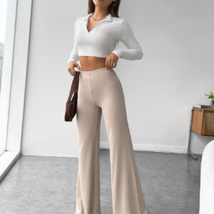 SHEIN PETITE Pantalon ample taille haute