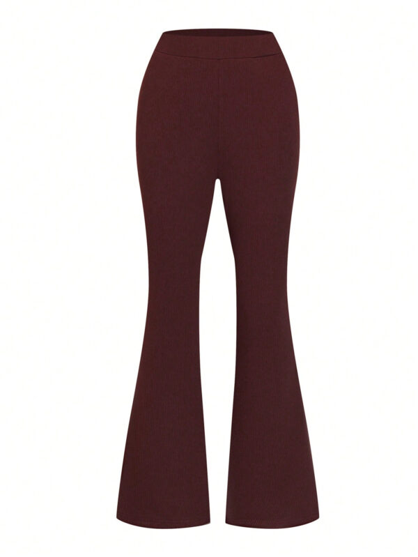 SHEIN Relaxiva Pantalon Évasé Couleur Unie – Image 4