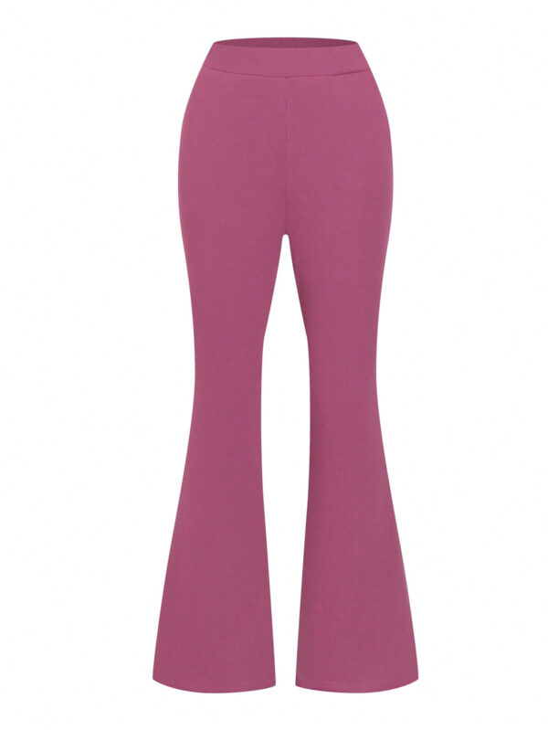 SHEIN Relaxiva Pantalon Évasé Couleur Unie – Image 11