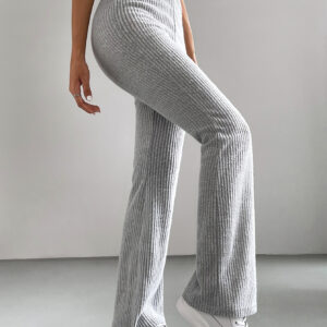 SHEIN EZwear Pantalon évasé côtelé