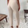 Pantalon slim élégant pour femmes de bureau avec poche plissée sur le côté – Image 4