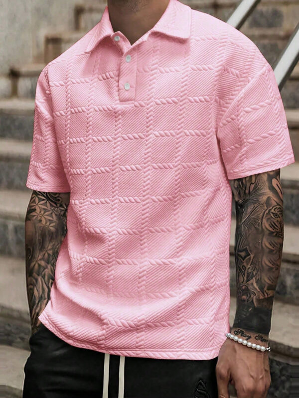 Manfinity Homme Chemise polo décontractée à manches courtes et unie pour homme en été pour les déplacements – Image 2