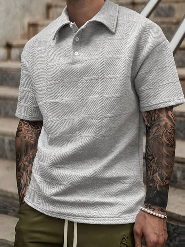 Manfinity Homme Chemise polo décontractée à manches courtes et unie pour homme en été pour les déplacements – Image 6