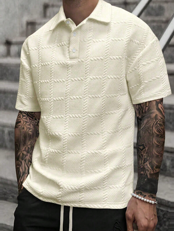Manfinity Homme Chemise polo décontractée à manches courtes et unie pour homme en été pour les déplacements – Image 7