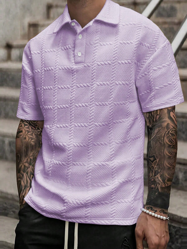 Manfinity Homme Chemise polo décontractée à manches courtes et unie pour homme en été pour les déplacements – Image 8