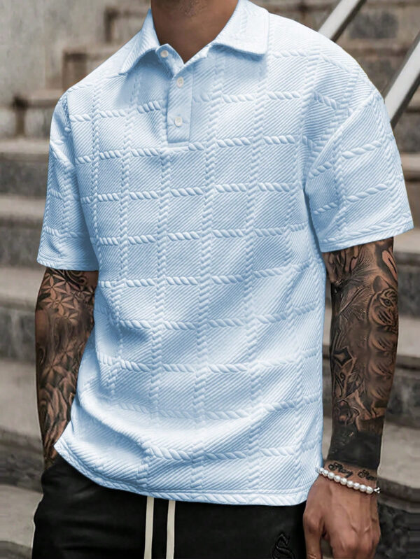 Manfinity Homme Chemise polo décontractée à manches courtes et unie pour homme en été pour les déplacements – Image 10