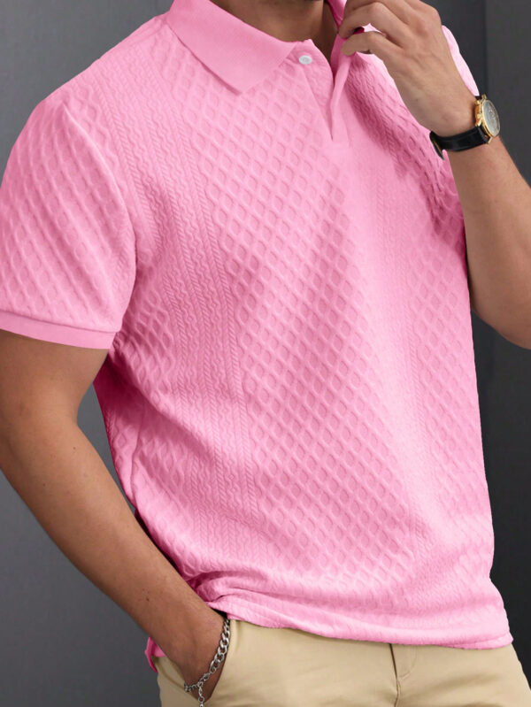 Manfinity Homme Polo casual pour homme en été à manches courtes et couleur unie pour la navette quotidienne