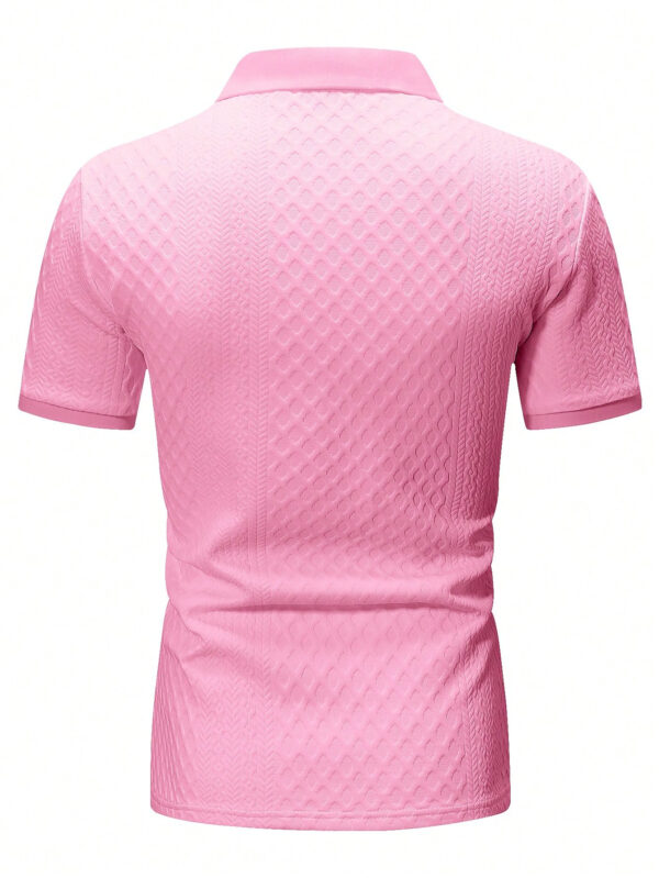 Manfinity Homme Polo casual pour homme en été à manches courtes et couleur unie pour la navette quotidienne – Image 9