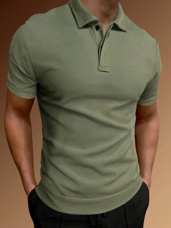 Manfinity Basics Homme Polo Unicolore – Image 2