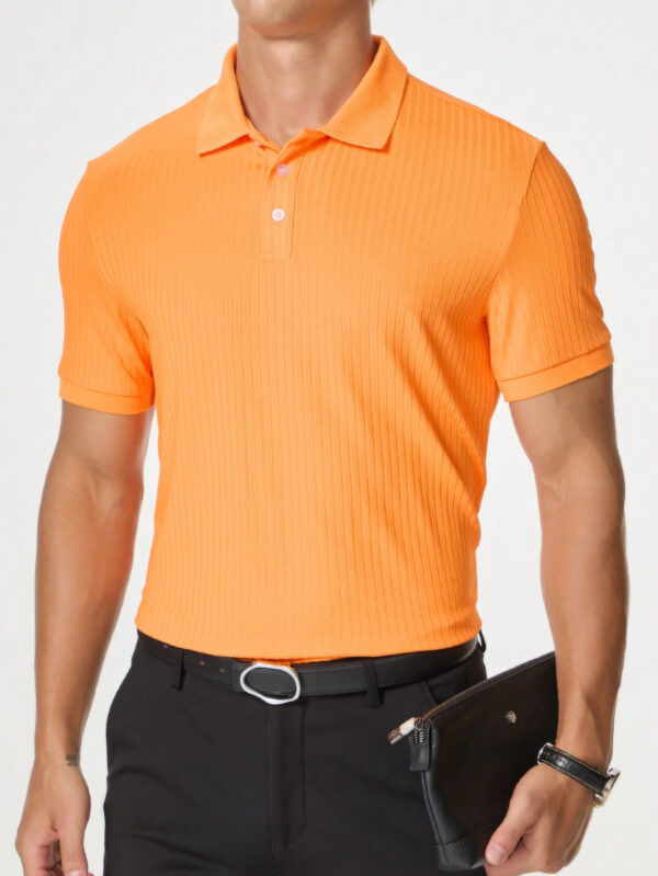 Manfinity Hypemode Polo Côtelé À Manches Courtes Pour Hommes – Image 10