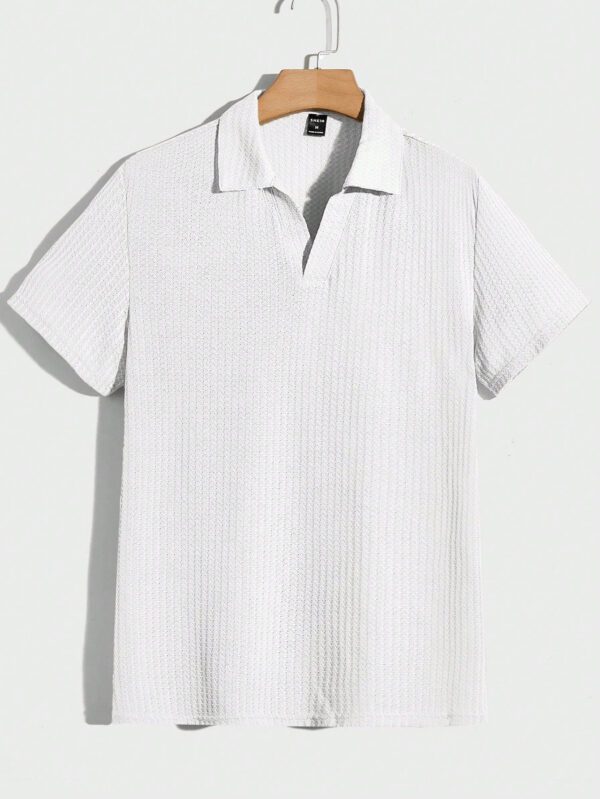 Manfinity RelaxMax Homme Polo unicolore en maille gaufrée