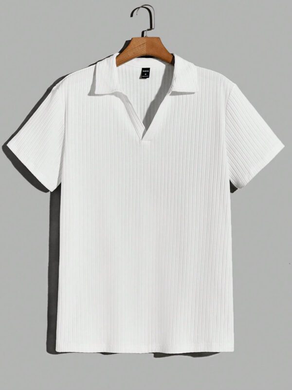 Manfinity Homme Homme Polo unicolore côtelé