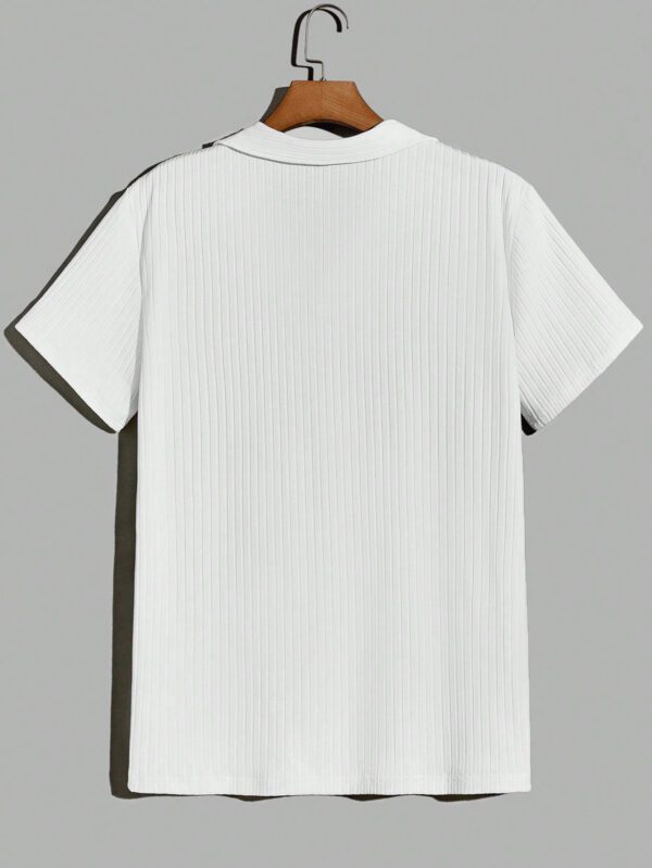 Manfinity Homme Homme Polo unicolore côtelé – Image 4