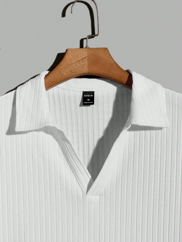 Manfinity Homme Homme Polo unicolore côtelé – Image 6