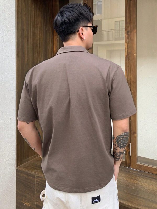DAZY Chemise Polo estivale décontractée pour homme avec impression de lettre – Image 3