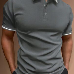 Manfinity Homme Homme Polo À Bordure Contrastante