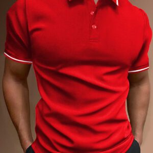 Manfinity Homme Homme Polo À Bordure Contrastante