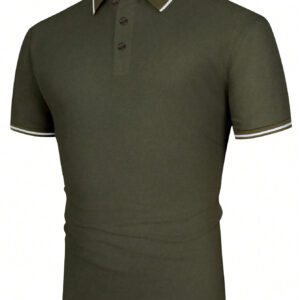 Manfinity Homme Homme Polo À Bordure Contrastante