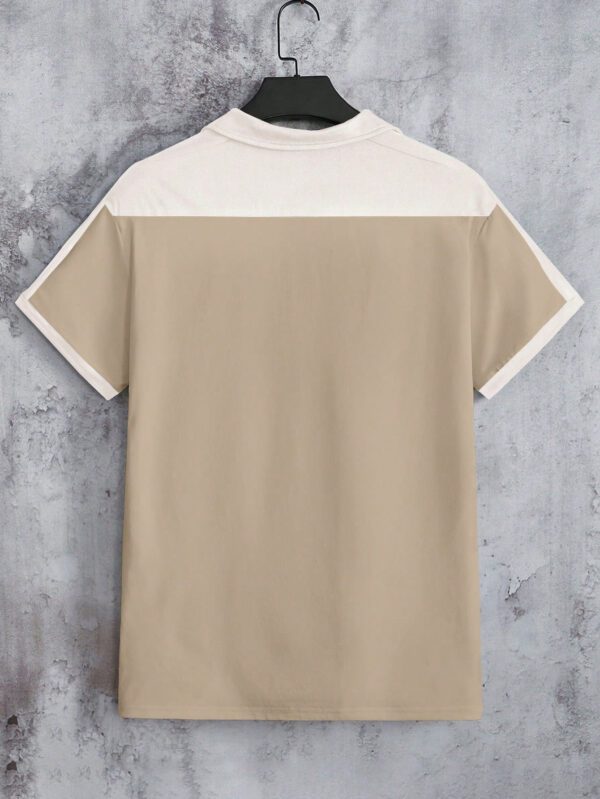 Manfinity Hypemode Chemise Polo Décontractée À Manches Courtes Et Blocs De Couleur Pour Hommes – Image 4
