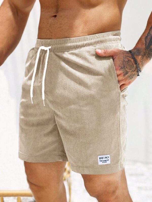 Manfinity Homme Short ample avec cordon de serrage à la taille et détail de lettres patchées pour homme