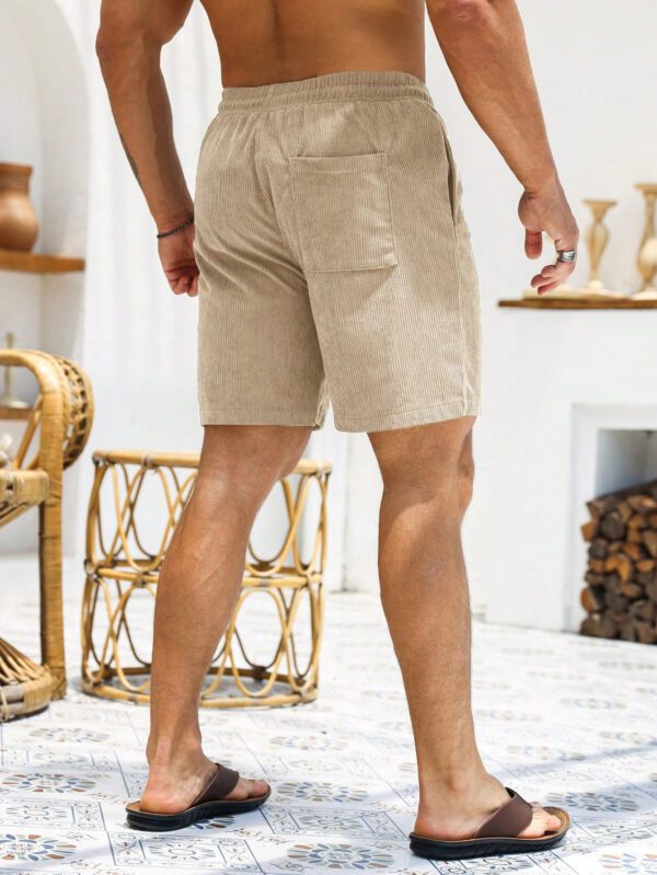 Manfinity Homme Short ample avec cordon de serrage à la taille et détail de lettres patchées pour homme – Image 4